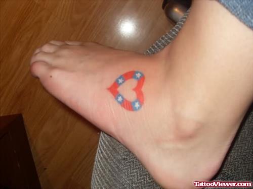 Confederate Flag Heart Tattoo