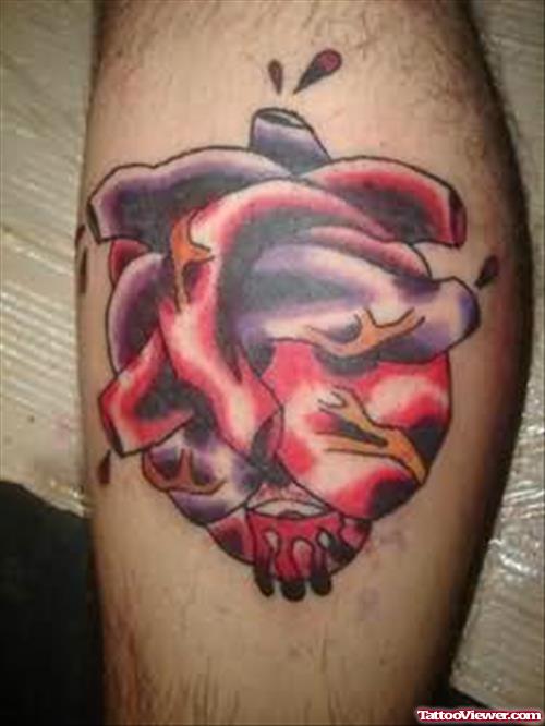 Terrific Heart Tattoo On Arm