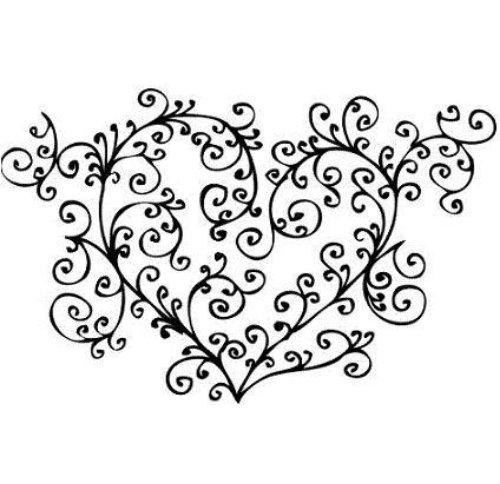 Swirl Heart Tattoo Design