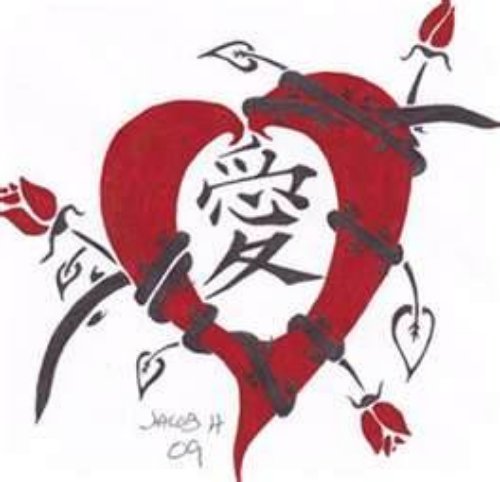 Red Heart Tattoos Design