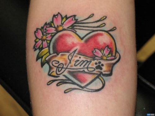 Jim Heart Tattoo