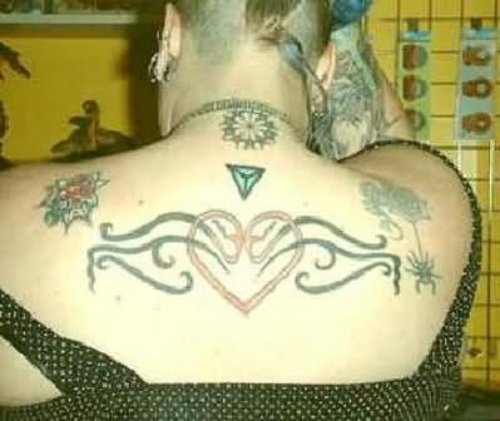 Trendy Heart Tattoo