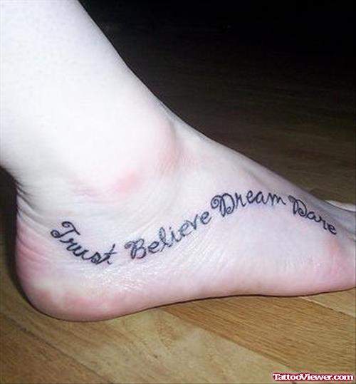Trust Believe Dream Heel Tattoo For Girls
