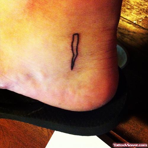 Tiny Energy Symbol Heel Tattoo
