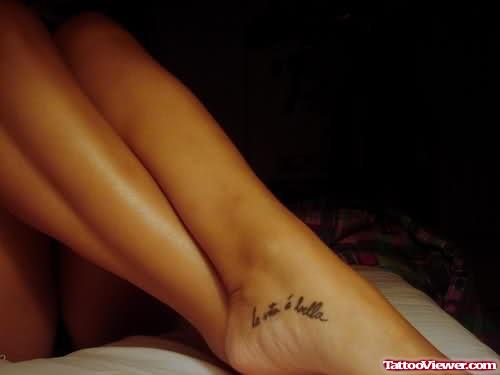 Lettering Heel Tattoo