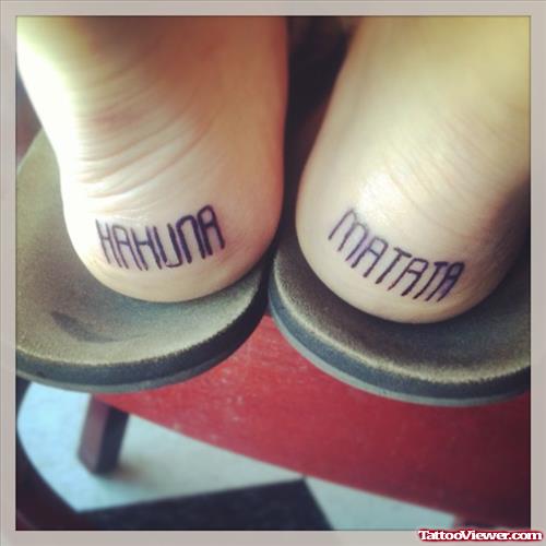 Hahuna Matata Back Heel Tattoos