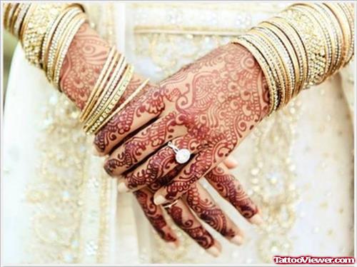 Traditional Henna Tattoos On Hands