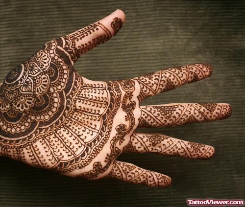 Left Hand Henna Tattoo