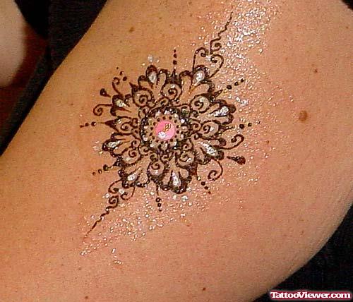 Small Henna flower Tattoo