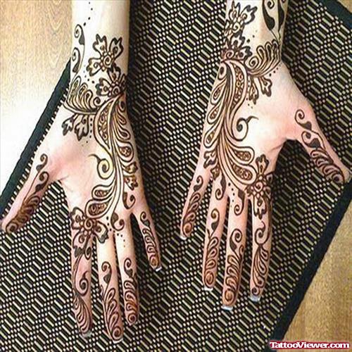 Henna Tattoos On Hands