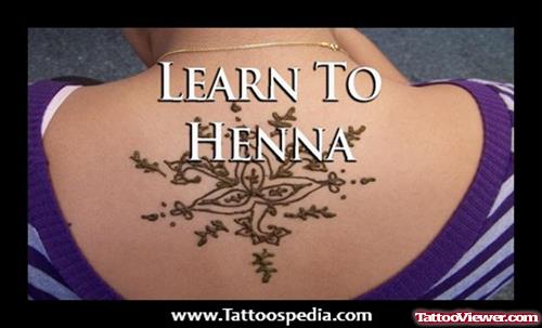 Henna Tattoo On Girl Upperback