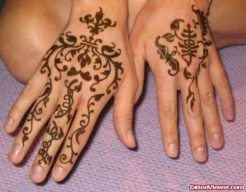Back Hands Henna Tattoo
