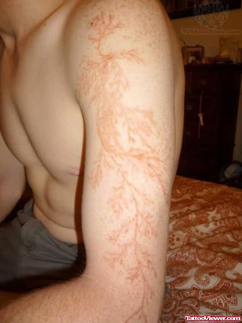 Henna Tattoo On Half Sleeve