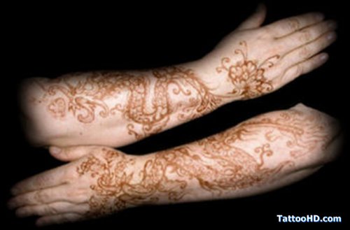 Henna Tattoos On Both Arms