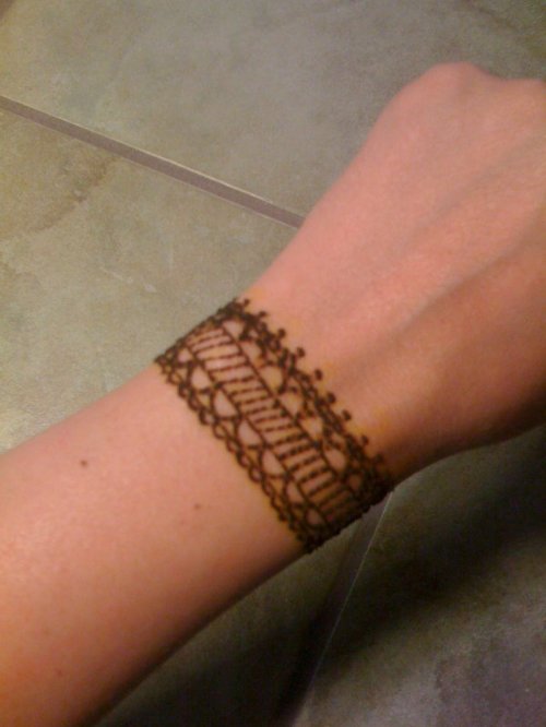 Attractive Henna Tattoo On Left Wrist