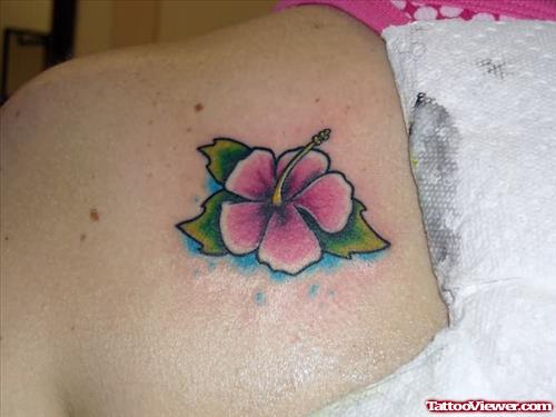 Latest Hibiscus Tattoo  for College Girls