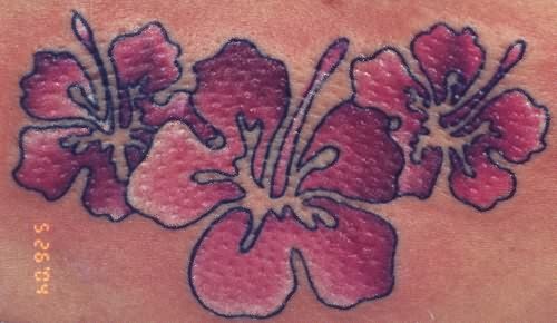 Hibiscus Colour Ink  Tattoo