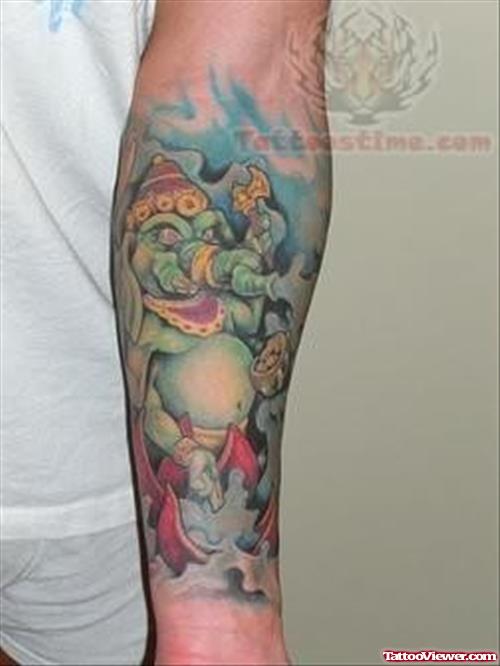 Awesome Hindu Tattoo On Arm