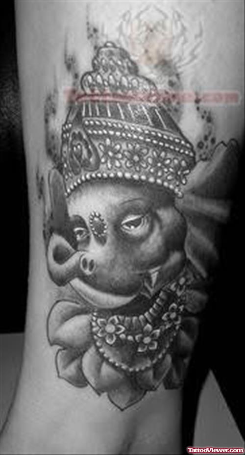 Elegant Lord Ganesha Tattoo