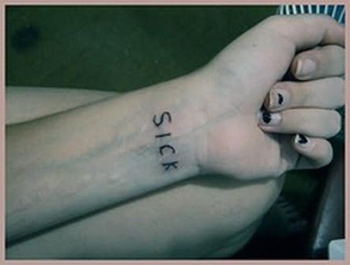Sick Wrist - Homemade Tattoo