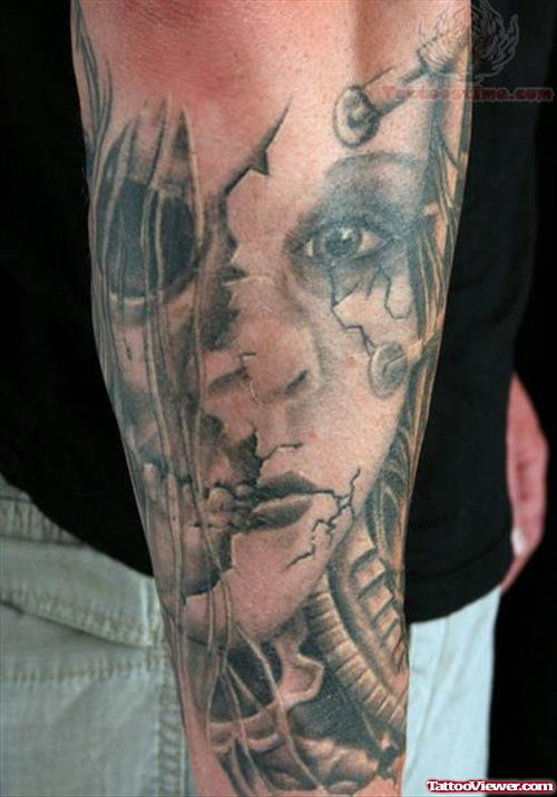 Horror Tattoo On Arm