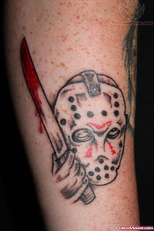 Jason Voorhees Horror Tattoo.