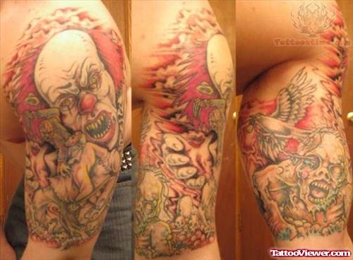 Horror Half Sleeve Tattoo
