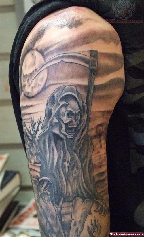 Horror Tattoo On Sleeve For Men