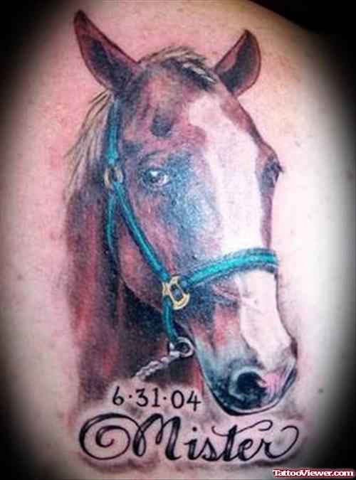 Horse Head Portrait Tattoo