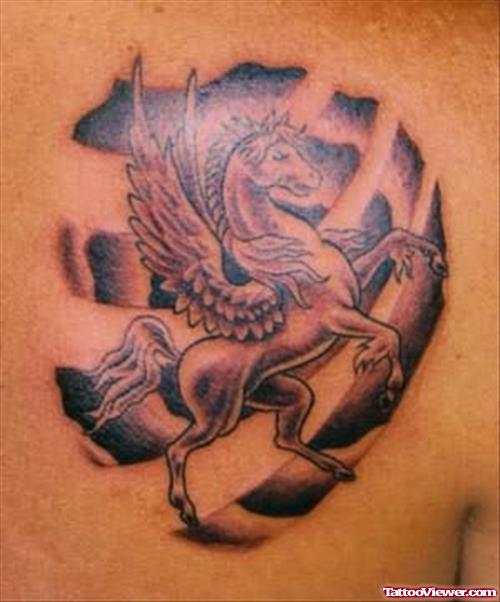 Fantasy Horse Tattoos On Back