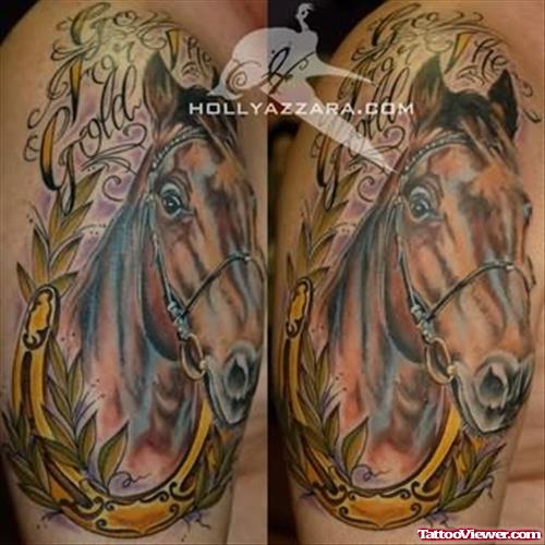 Eddie Horse Head Tattoo