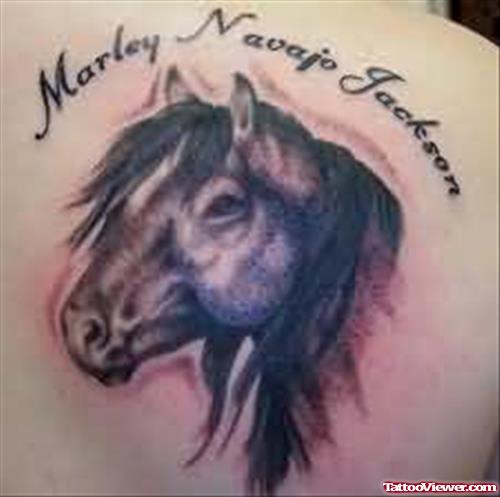 Cute Horse Head Tattoo