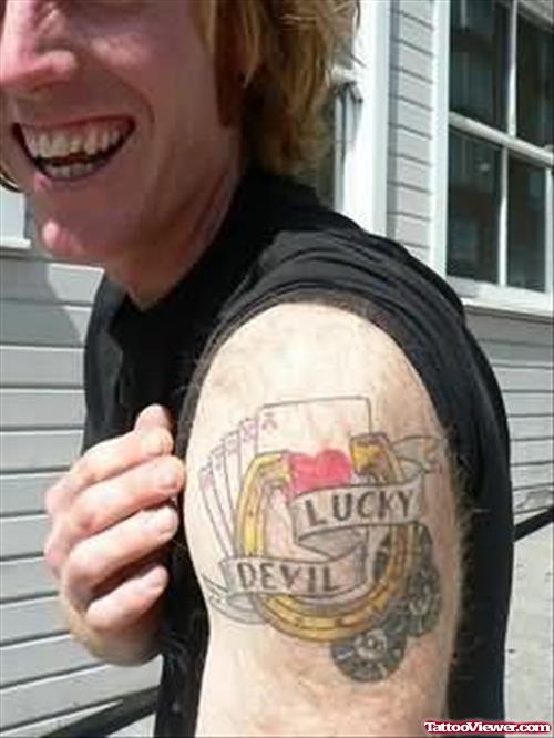 Lucky Devil - Horse And Horseshoe Tattoo