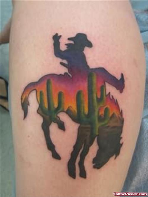 Cowboy And Horse Tattoo