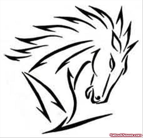 Caballo Horse Tattoo Sample