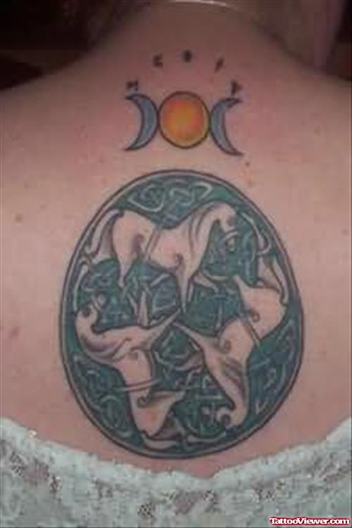 Magnificent Horse Tattoo On Back