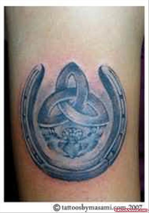 Black Horseshoe Tattoo