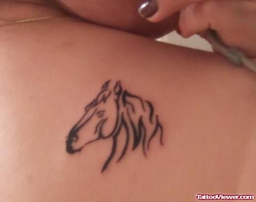 Horse Tattoo Design for Leg