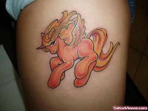 Beautiful Pony Horse Tattoo
