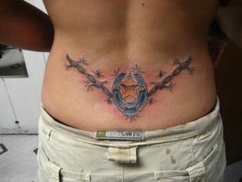 Horseshoe Tattoo for Lower Back
