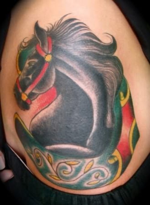 Blackhead Horse Tattoo