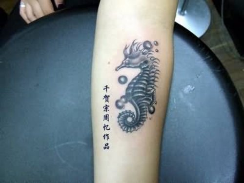 Sea Horse Tattoo On Arm