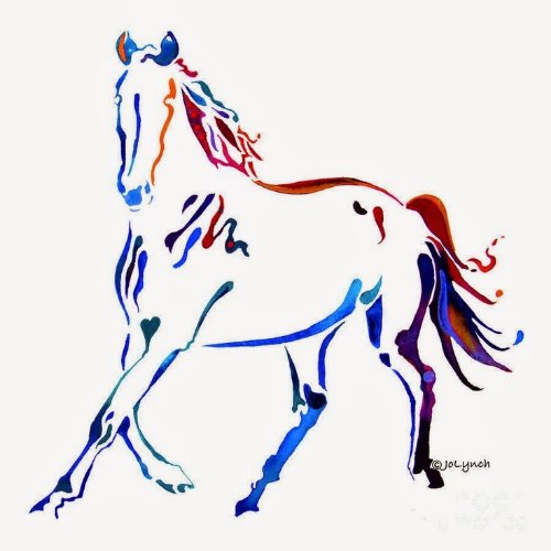 Color Horse Tattoo Design