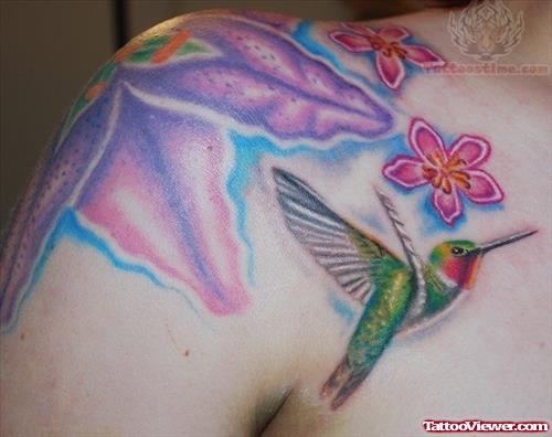 Hummingbird Tattoo For Shoulder