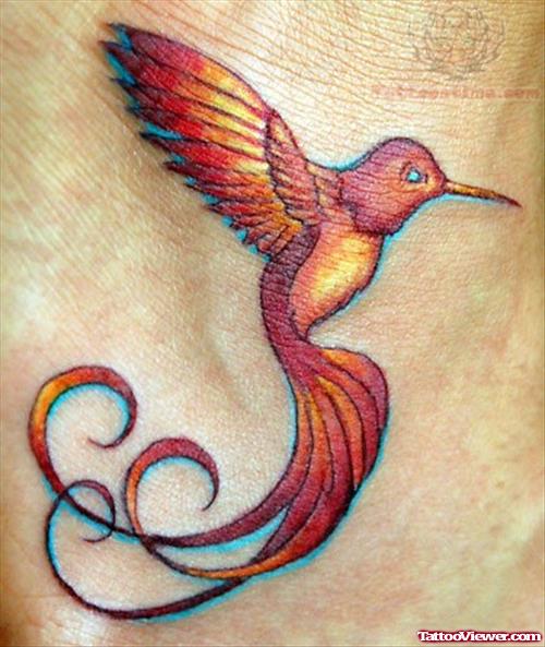 Hummingbird Color Ink Tattoo Image