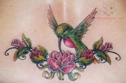Hummingbird Color Ink Tattoo