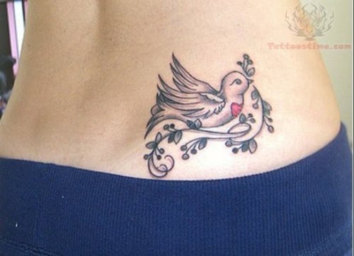 Hummingbird Tattoo On Hip