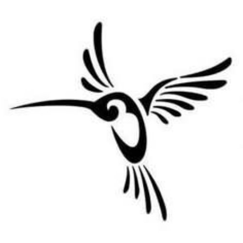 Tribal Hummingbird Tattoo Design