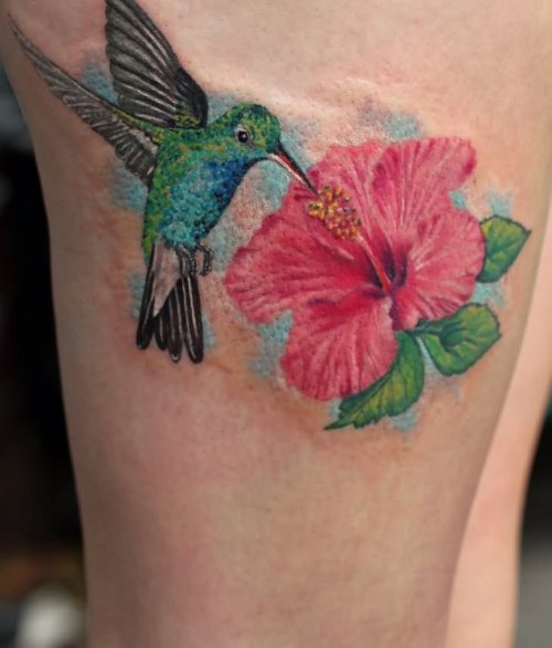 Cute Hummingbird Tattoo For Girls