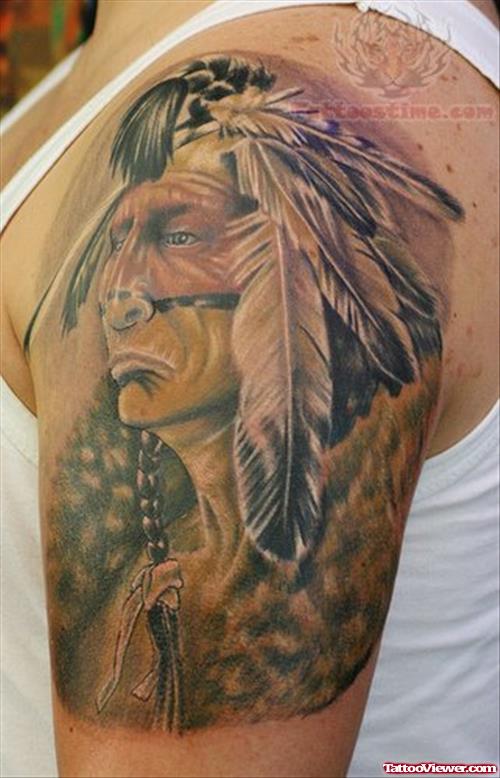 Indian Tattoo On Shoulder